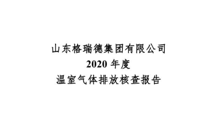 山東格瑞德集團(tuán)有限公司-核查報(bào)告-2020年度